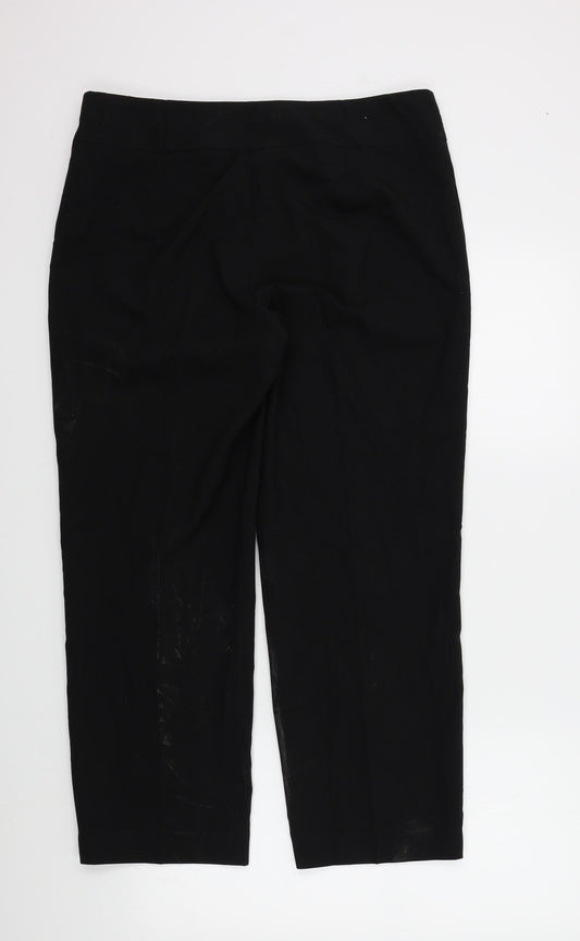 Womens UK Size 14 M&S Regular Fit  Black Trousers