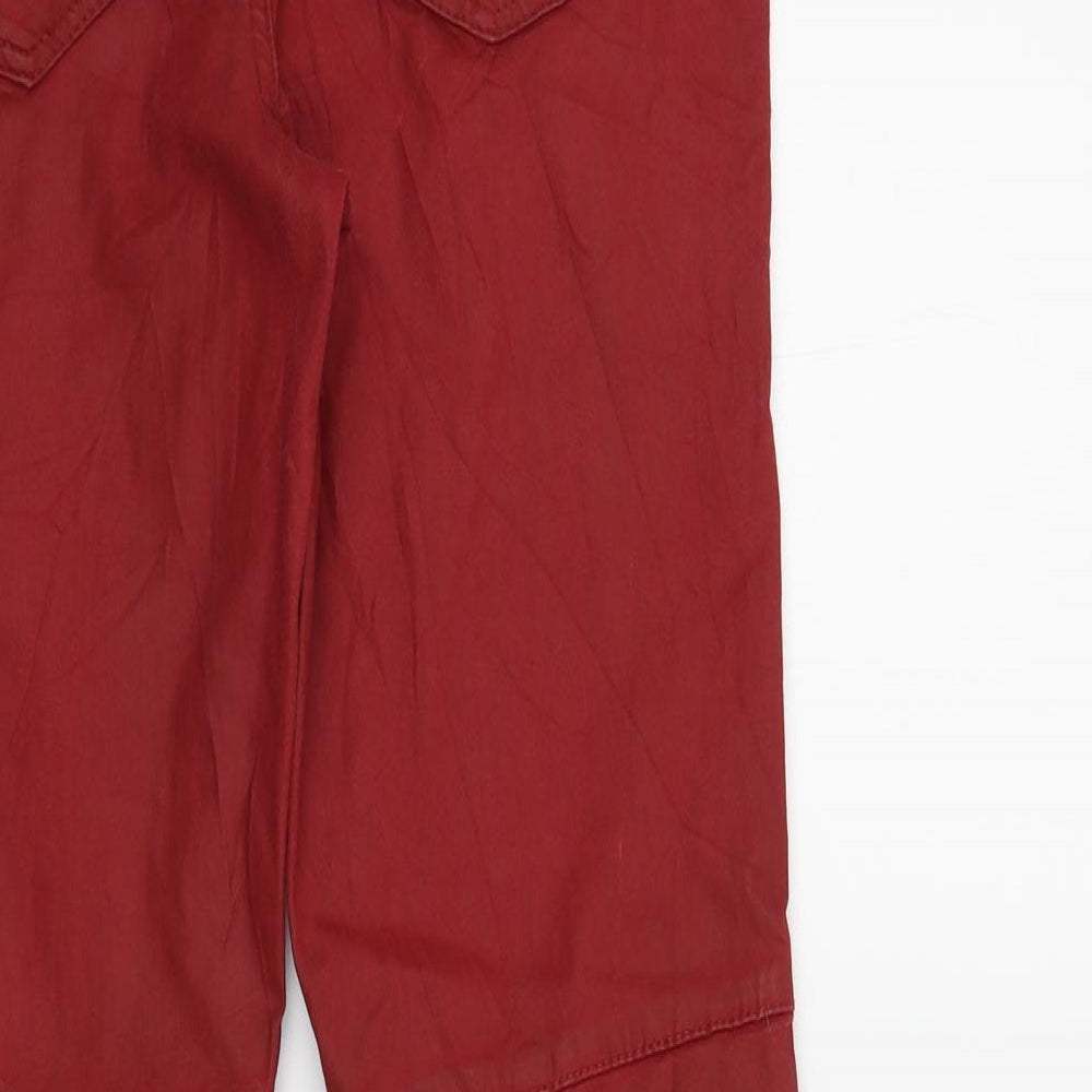 Womens UK Size 10 Topshop Regular Fit  Red Trousers