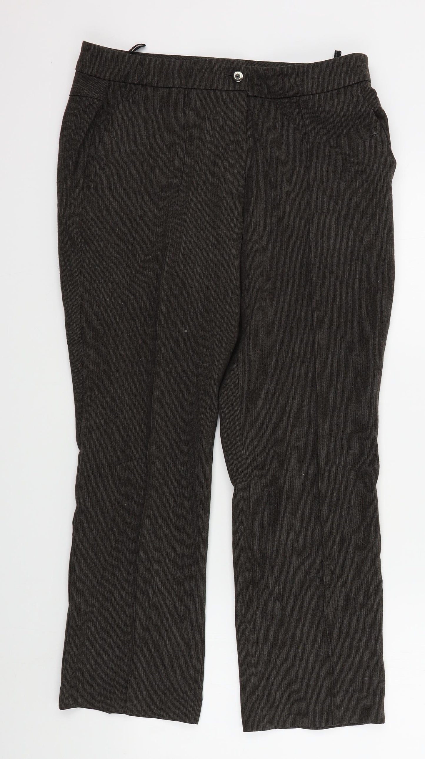 Womens UK Size 32 M&S Regular Fit  Brown Trousers