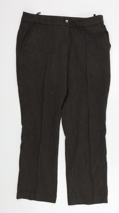 Womens UK Size 32 M&S Regular Fit  Brown Trousers