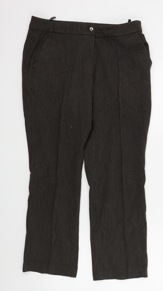 Womens UK Size 32 M&S Regular Fit  Brown Trousers