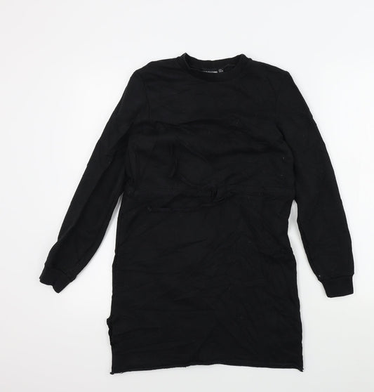 PRETTYLITTLETHING Womens Black Colourblock  A-Line  Size 6