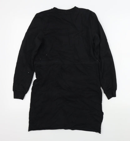 PRETTYLITTLETHING Womens Black Colourblock  A-Line  Size 6