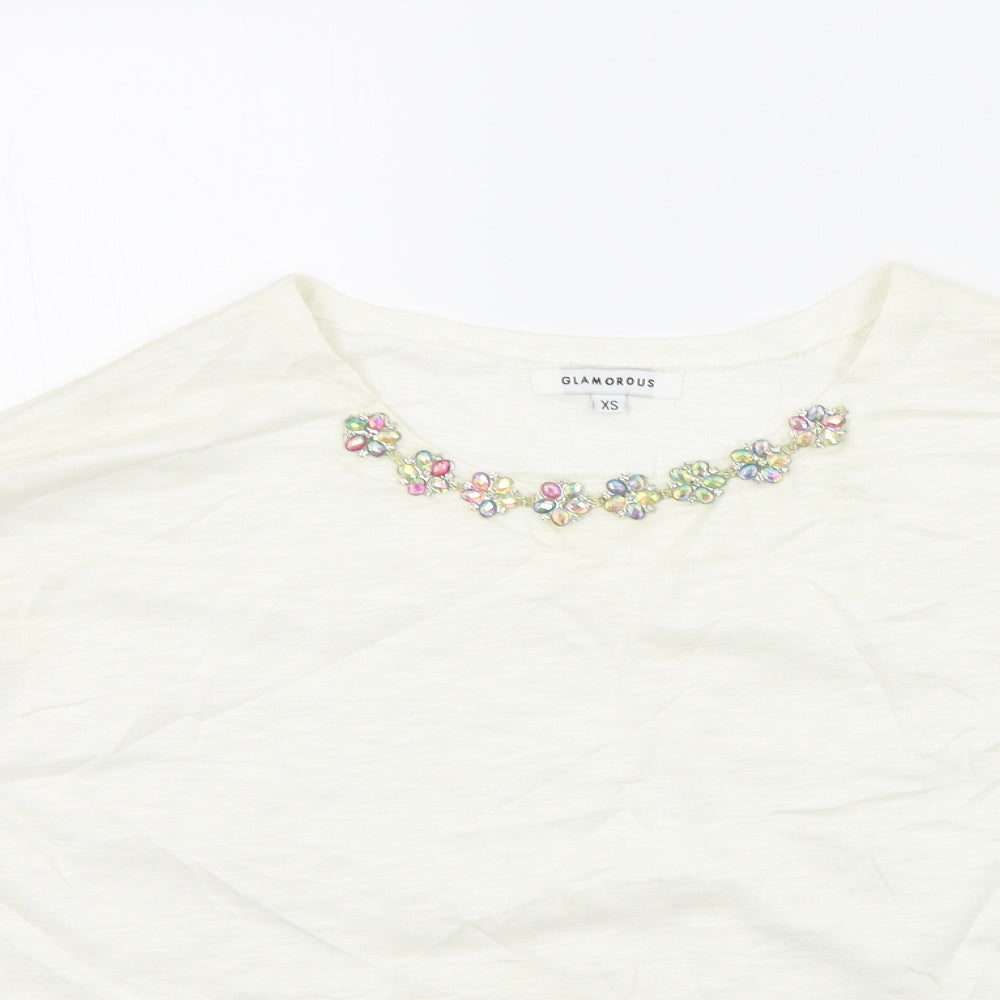 Glamorous Womens Beige   Pullover Jumper Size XS