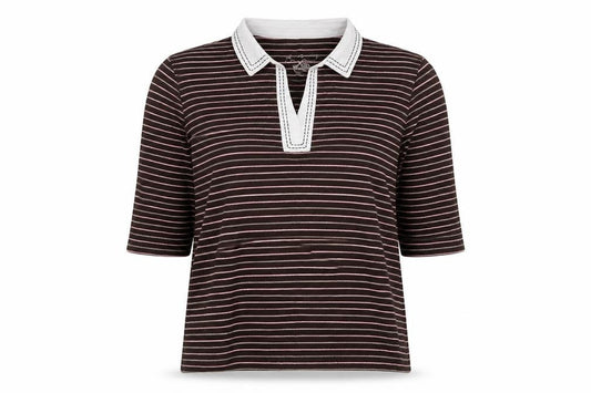 Bonmarché Womens Brown Striped Pullover Jumper Size L