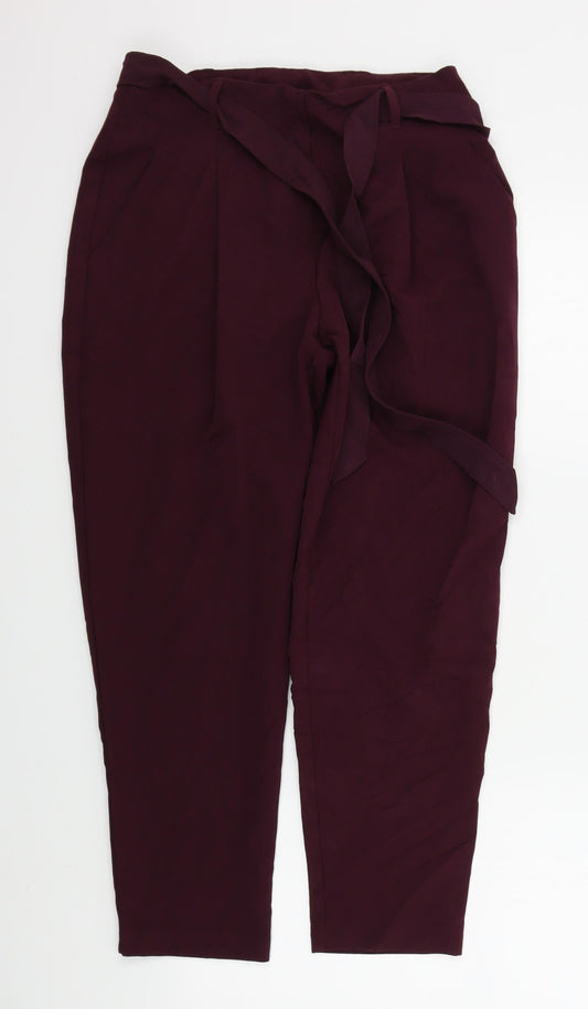 New Look Womens Purple   Trousers  Size 10 L24 in