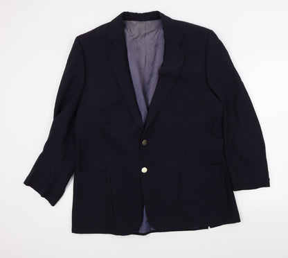 Mens UK Size 46 Preworn Regular Blue Suit Jacket