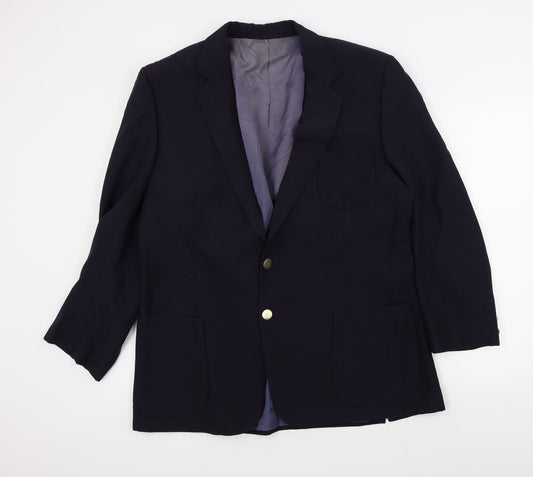Mens UK Size 46 Preworn Regular Blue Suit Jacket