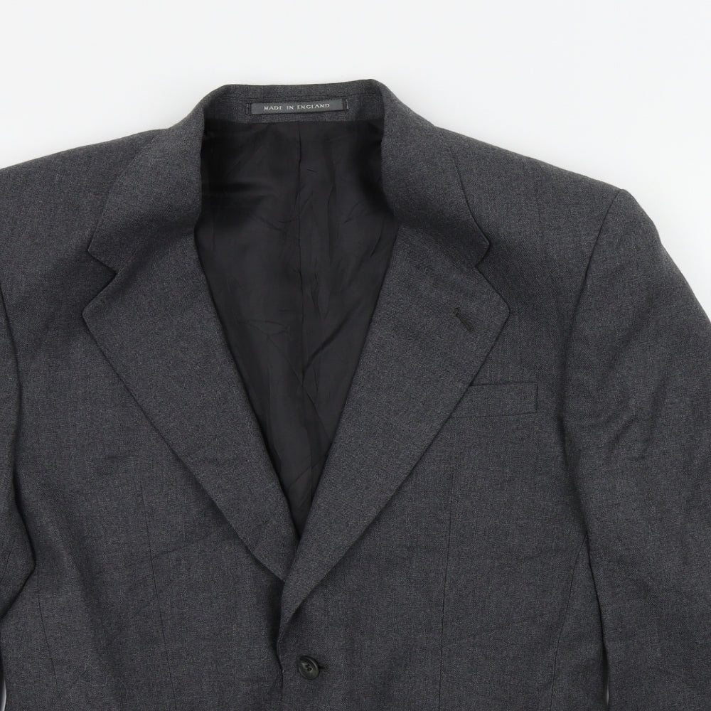 Mens UK Size L the label Regular Grey Suit Jacket