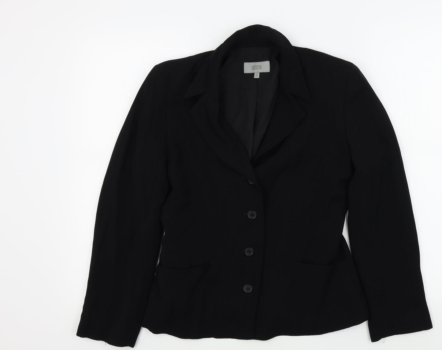 Womens UK Size 8 M&S Black Jacket