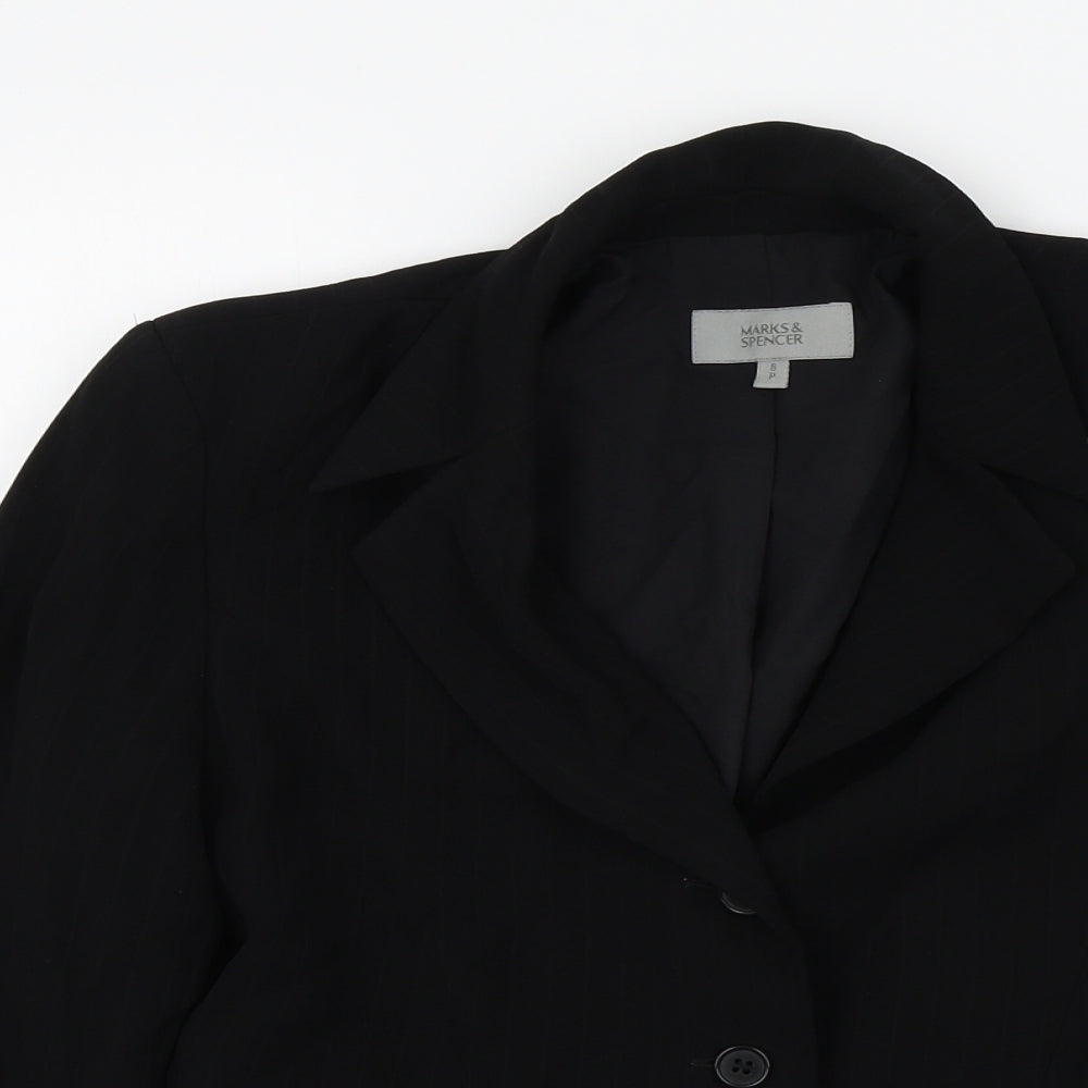 Womens UK Size 8 M&S Black Jacket