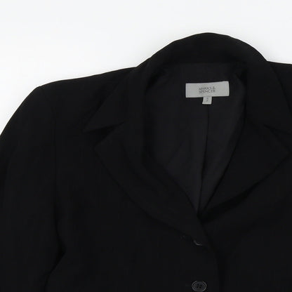 Womens UK Size 8 M&S Black Jacket