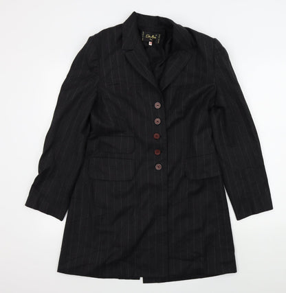 elsa malur Womens Grey Striped  Jacket  Size 40