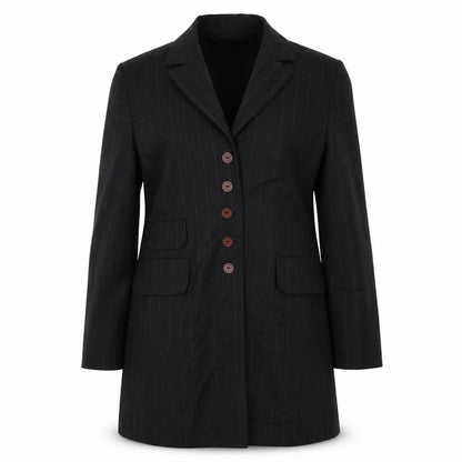 elsa malur Womens Grey Striped  Jacket  Size 40