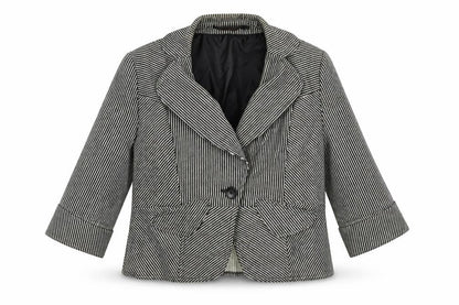 charlise Womens Black Striped  Jacket  Size 42