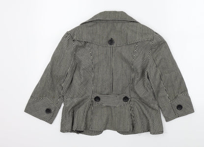 charlise Womens Black Striped  Jacket  Size 42