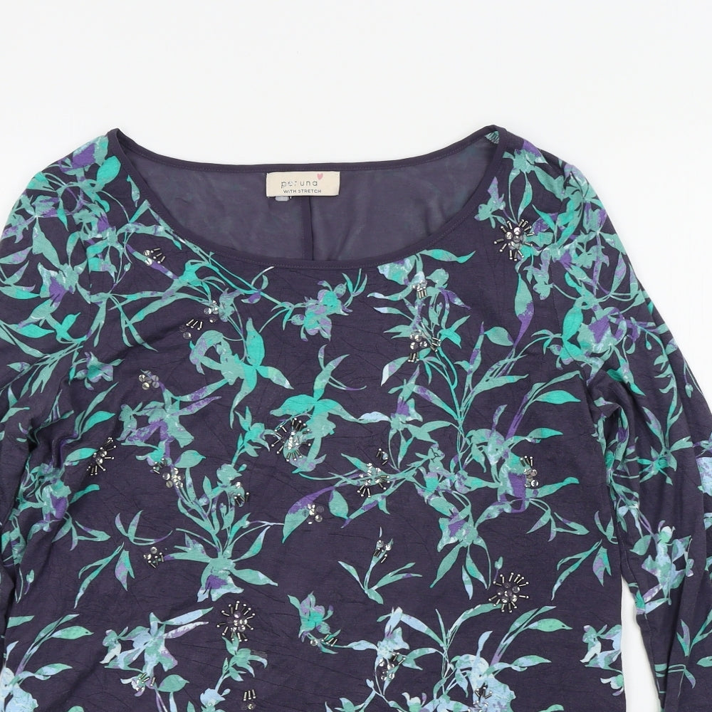 Womens UK Size 14 M&S Blue Pullover Jumper