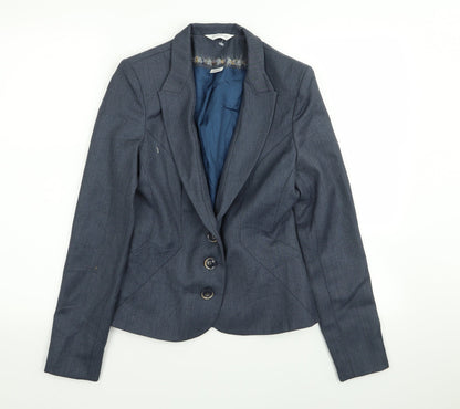 PRETTYLITTLETHING pretty af Womens Blue   Jacket Blazer Size 6