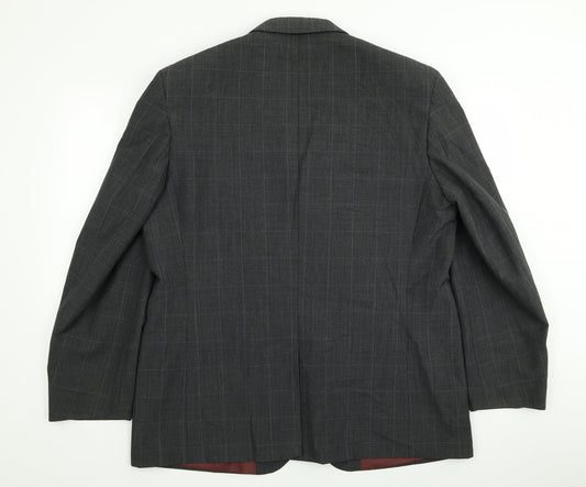 Asda George Mens Grey Check  Jacket Blazer Size 44