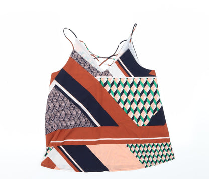 Womens UK Size 10 River Island Multicoloured Basic Tank