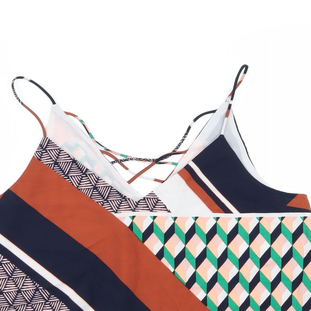 Womens UK Size 10 River Island Multicoloured Basic Tank