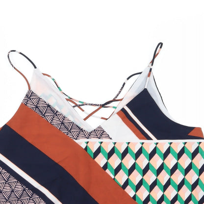 Womens UK Size 10 River Island Multicoloured Basic Tank