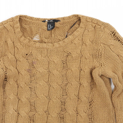 H&M Womens Brown   Pullover Jumper Size XS