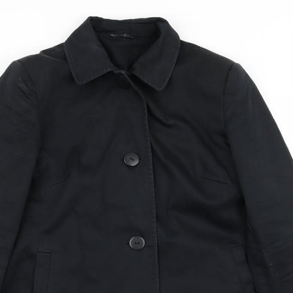 BHS Womens Black   Overcoat Coat Size 10