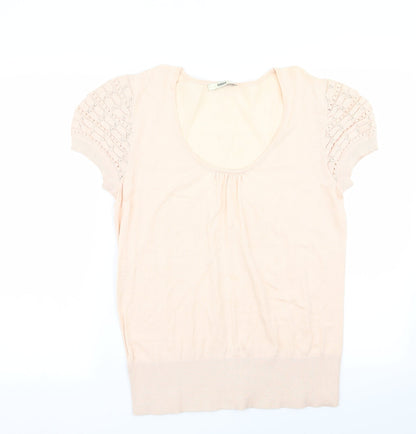Womens UK Size L Oasis Pink Basic T-Shirt