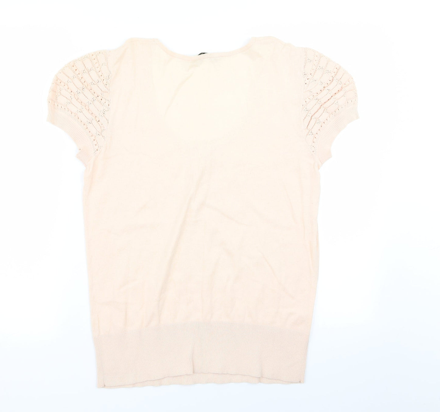 Womens UK Size L Oasis Pink Basic T-Shirt