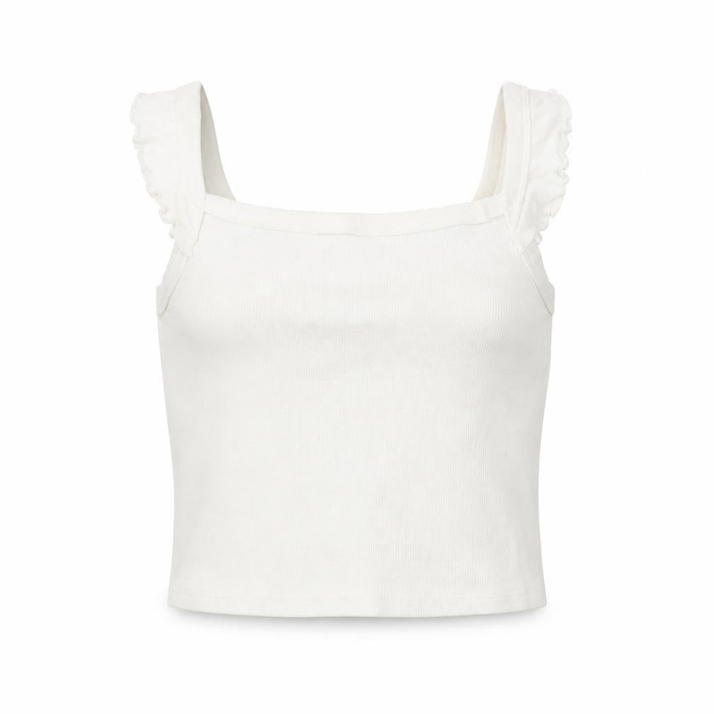Womens UK Size S Brave Soul White Cropped Blouse