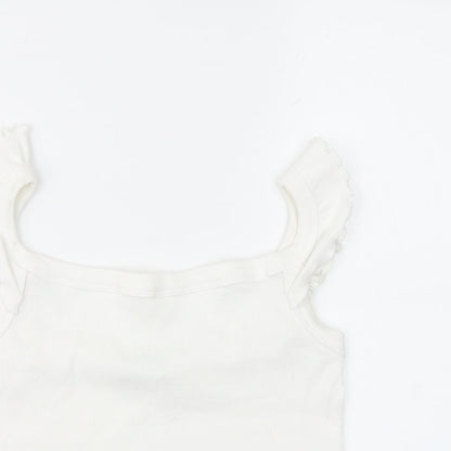 Womens UK Size S Brave Soul White Cropped Blouse