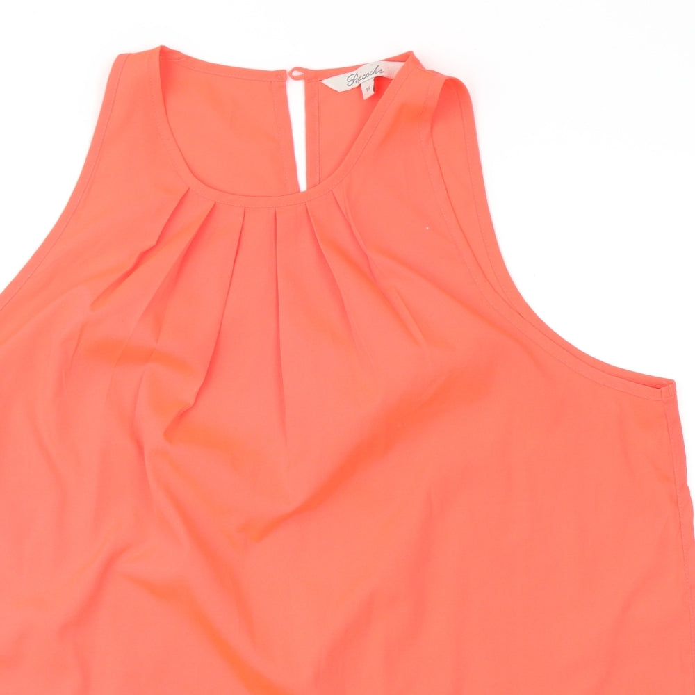 Womens UK Size 16 Peacocks Orange Basic Blouse