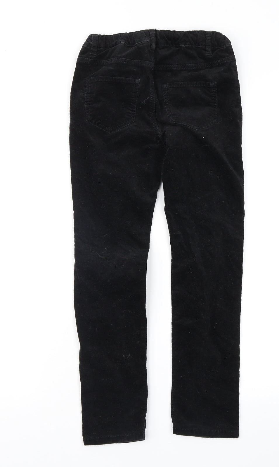 H&M Girls Black  Velvet Straight Jeans Size 7 Years