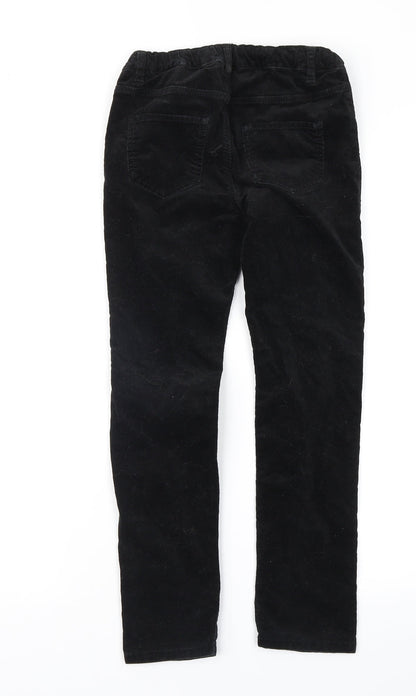 H&M Girls Black  Velvet Straight Jeans Size 7 Years