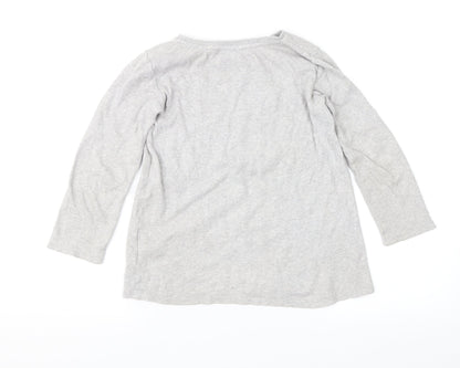 NEXT Girls Grey  Jersey Basic Blouse Size 5 Years