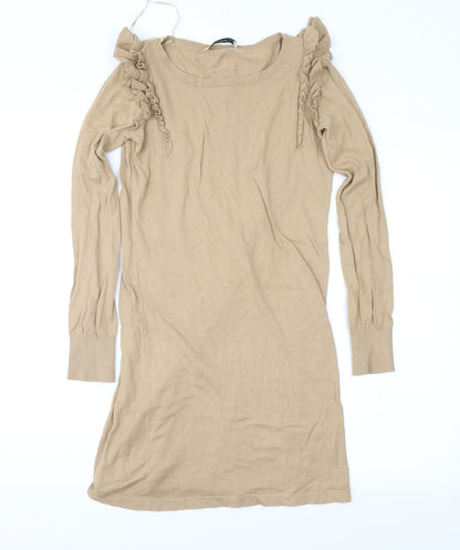 Oasis Womens Brown   Jumper Dress  Size XS