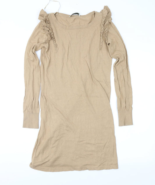 Oasis Womens Brown   Jumper Dress  Size XS