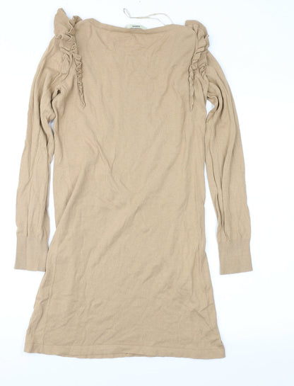 Oasis Womens Brown   Jumper Dress  Size XS