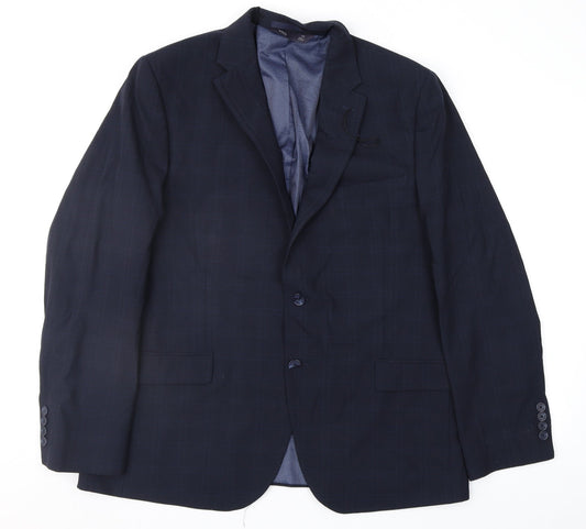 Mens UK Size 44 Marks and Spencer Regular Blue Suit Jacket