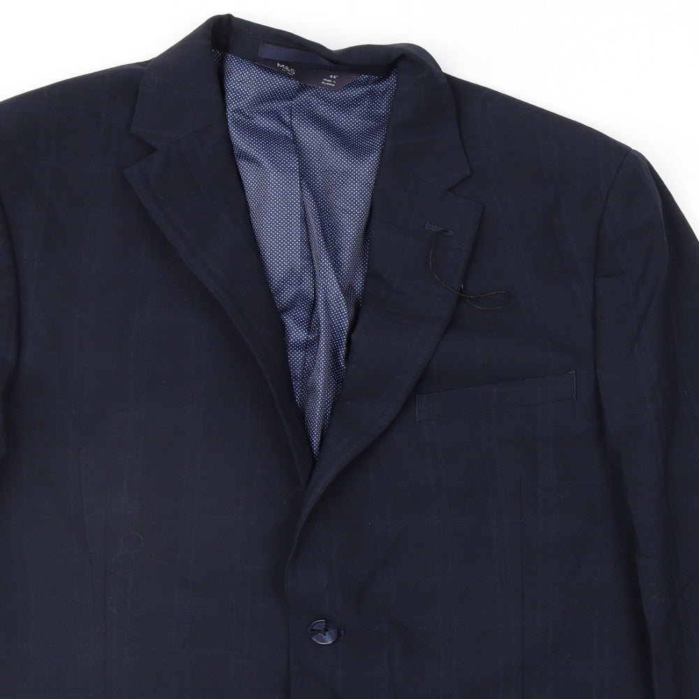 Mens UK Size 44 Marks and Spencer Regular Blue Suit Jacket