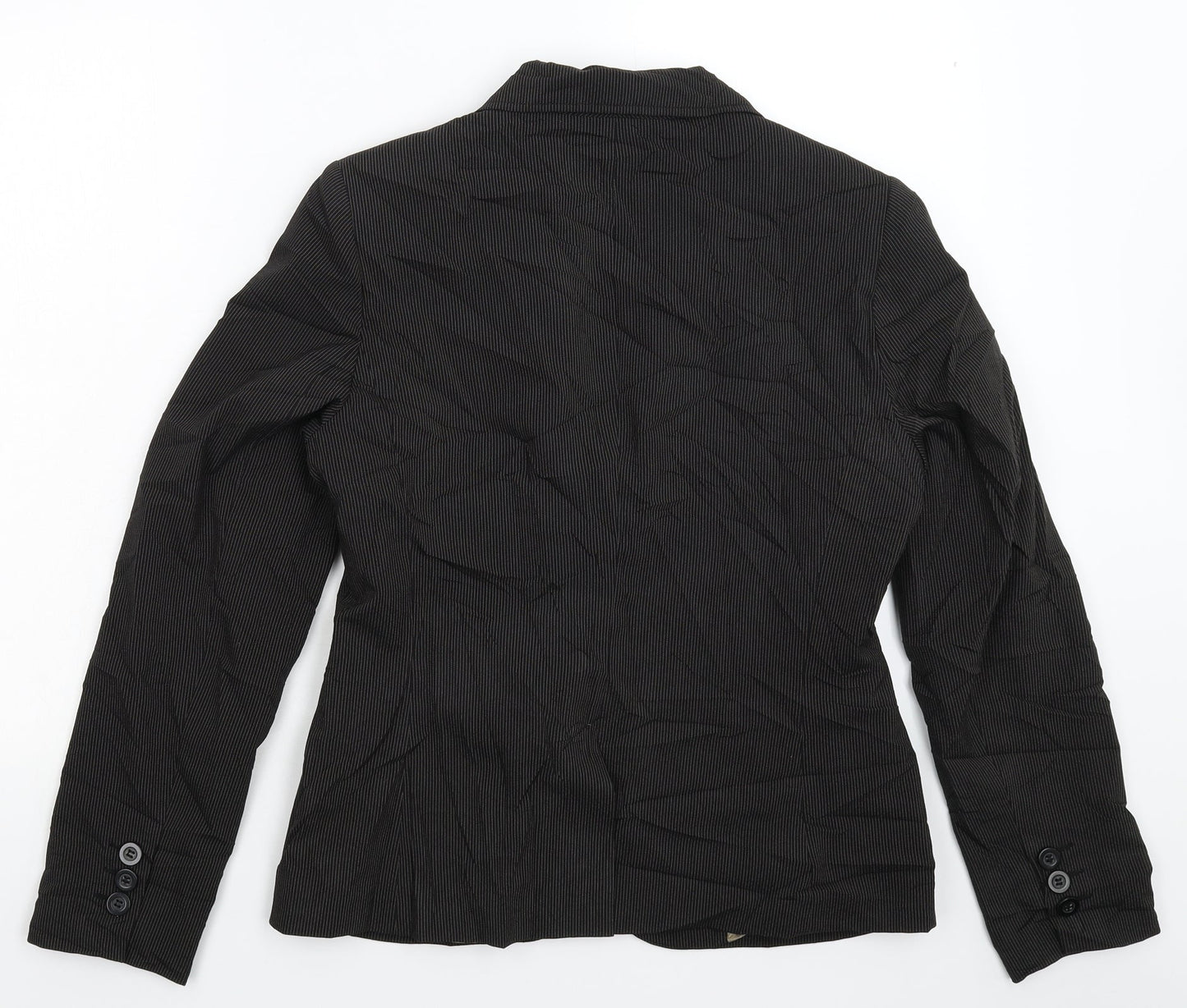 New Look Womens Grey Striped  Jacket Suit Jacket Size 14