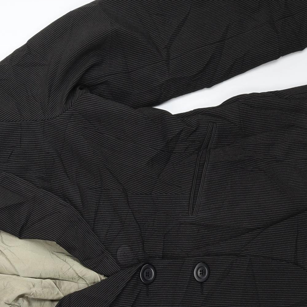 New Look Womens Grey Striped  Jacket Suit Jacket Size 14