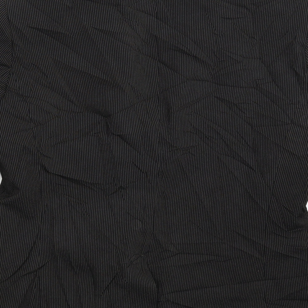 New Look Womens Grey Striped  Jacket Suit Jacket Size 14