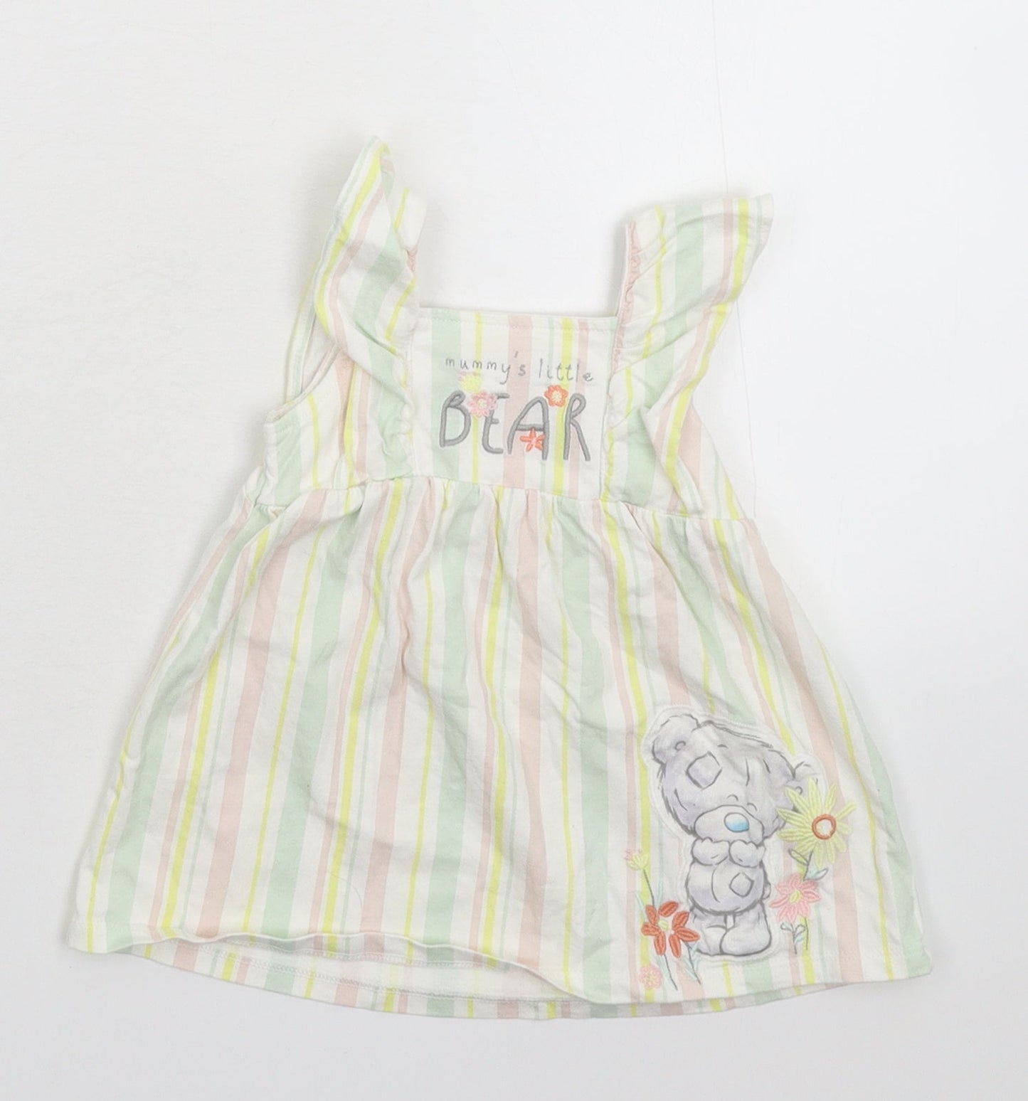 F&F Girls Multicoloured Striped  Fit & Flare  Size 3-6 Months