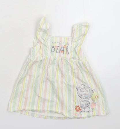 F&F Girls Multicoloured Striped  Fit & Flare  Size 3-6 Months
