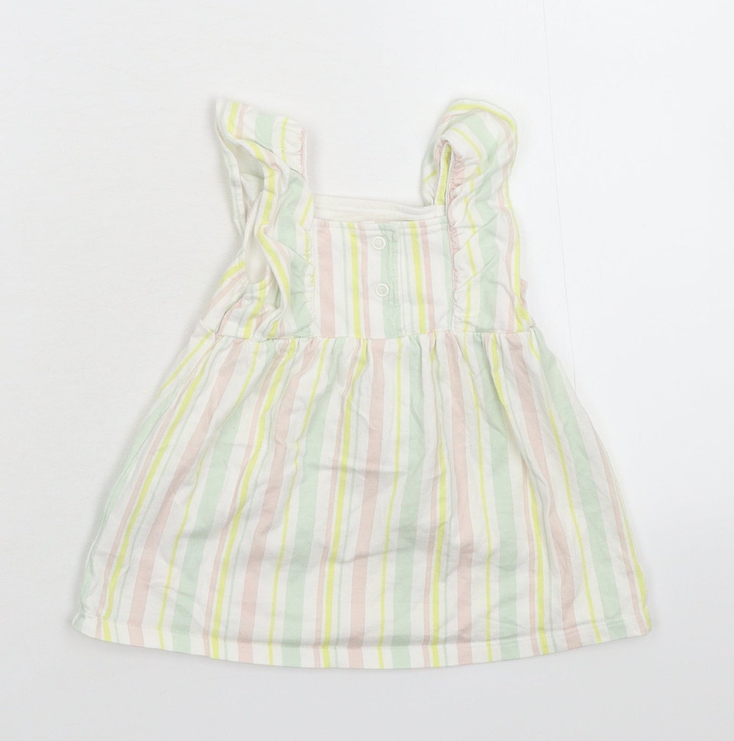 F&F Girls Multicoloured Striped  Fit & Flare  Size 3-6 Months
