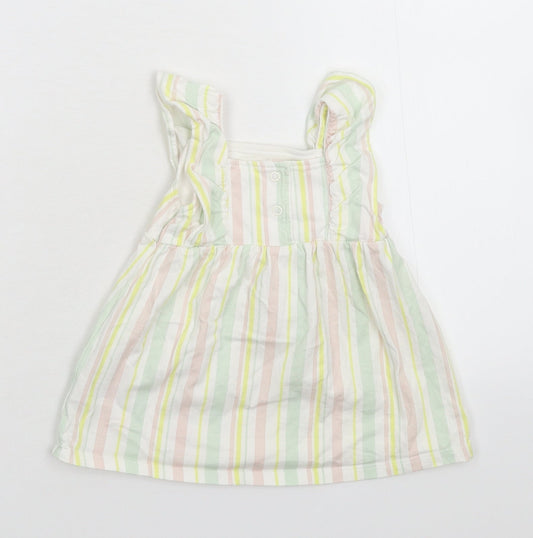 F&F Girls Multicoloured Striped  Fit & Flare  Size 3-6 Months
