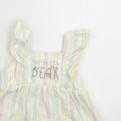 F&F Girls Multicoloured Striped  Fit & Flare  Size 3-6 Months