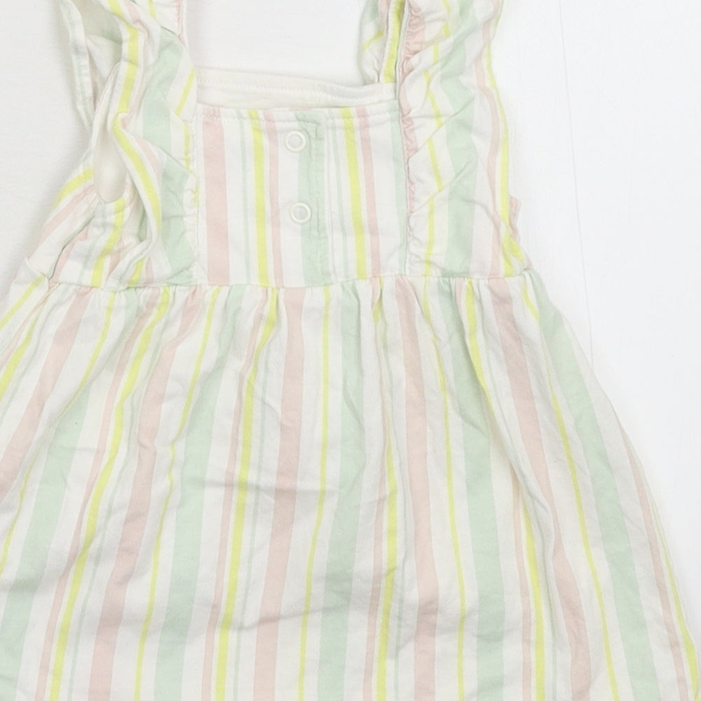 F&F Girls Multicoloured Striped  Fit & Flare  Size 3-6 Months